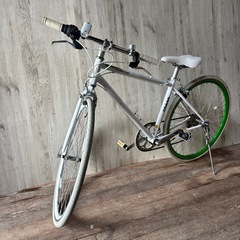 21Technology 自転車 クロスバイク ホワイト シマノ製6段変速ギヤの画像