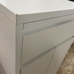 食器棚 キッチンボード 家具 ホワイト系 レンジ台 キッチン キッチン収納 稼働棚 札幌 東区の画像