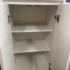 食器棚 キッチンボード 家具 ホワイト系 レンジ台 キッチン キッチン収納 稼働棚 札幌 東区の画像