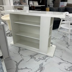 カウンターテーブル🌸ホワイト🌸収納棚付き✨の画像