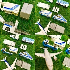 レア✨【ダイキャストエアポートセット ANA 2】全日空 飛行機＋空港車両 7点セットの画像