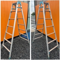 ハシゴ 脚立 7段 高さ約207cm ※素人寸法 中古品の画像