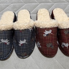 新品 スリッパ 2足セット 冬用 あったか ふわもこの画像