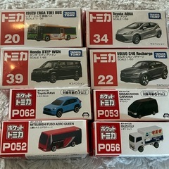 トミカとポケットトミカ8台セットの画像