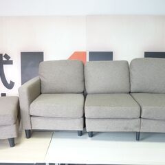未使用/新品　アウトレット　ソファー 3人掛け ポケットコイル 洗える カバーリング カウチソファー ソファ L字 お掃除ロボット対応 ファブリック の画像