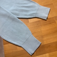 水色 長袖トップス (コットンナイロン)の画像