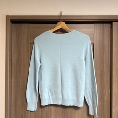 水色 長袖トップス (コットンナイロン)の画像