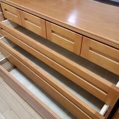 ★ジモティ割あり★  整理ダンス ブラウン H90×D45×W120 クリーニング済み TK6491TKKAGU の画像