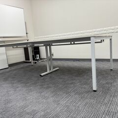 美品　会議テーブル　ミーティング　長机　オフィス家具　椅子８脚　セット　の画像