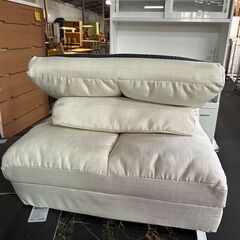 未使用品‼　萩原　ハイバックソファ－ベッド　コンパクト　リクライニング　1人用　ホワイトの画像