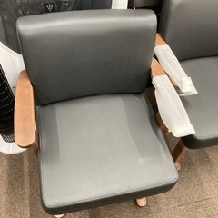未使用　黒革　ソファ　1人用　の画像