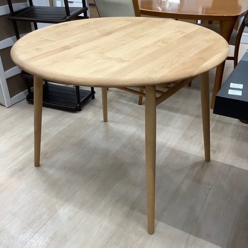 【設置・送料込み】モモナチュラル ダイニングテーブル 95cm モモナチュラル丸テーブル モモナチュラル円形木製ダイニング