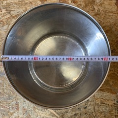 a(7491) 18-8 ステンレス製 丸形キッチンポット 両手付き 目盛り無し 直径31.5 深さ30.5 約21L 寸胴鍋の画像