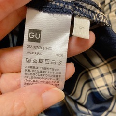 GU チェックフレアスカート XS Sサイズの画像