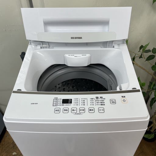 R233 ☀️ ジモティー限定特別価格！ アイリスオーヤマ 洗濯機 （6.0㎏）21年製 KAW-60A ⭐ 動作確認済 ⭐ クリーニ