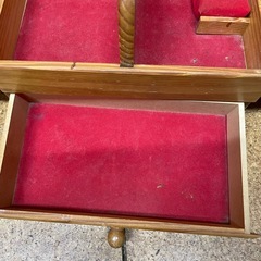 木製 ソーイングボックス 裁縫箱の画像