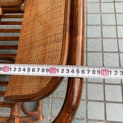 籐ソファ・カウチソファ 2人掛け　幅156cm×奥行き57×高さ70の画像