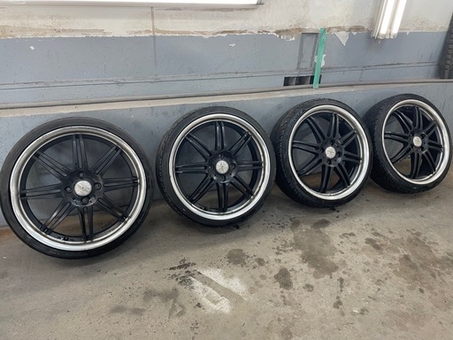 17インチ　pcd100 4穴タイヤホイールセット