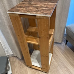 木製の棚（車輪付）の画像