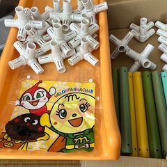 アンパンマンうちの子天才ジャングルパーク 滑り台 階段付き　ジャングルジムの部品は2セットの画像