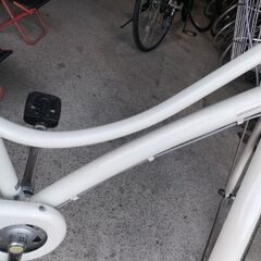 【札幌市内配達無料】整備済み中古車　ブリヂストン　NOLKOG　BAA車　26インチ　内装３段切替　丈夫な鍵付　手元レバー式LEDライト　クリーム色の画像