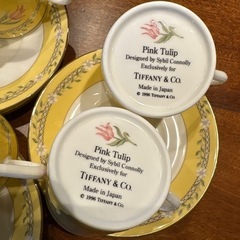 Tiffany & Co. ピンクチューリップ デミタスカップ 6客セットの画像