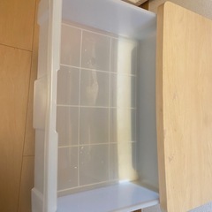 衣類タンス　プラスチックケース　3段　天板木目調の画像