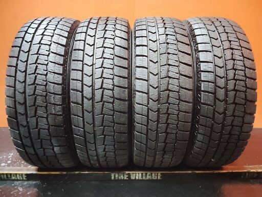 【走行短め】DUNLOP WINTER MAXX WM02 205/65R15 15インチ スタッドレス 4本 22年製 ステップワゴン ストリーム等　(KTF346)