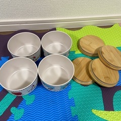 スヌーピー　バンブーコンテナ4つセットの画像