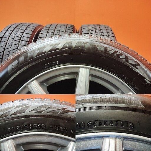 【BS BLIZZAK VRX2 205/60R16】スタッドレス【YFC LAYCEA 16インチ 6.5J5HPCD114.3+5