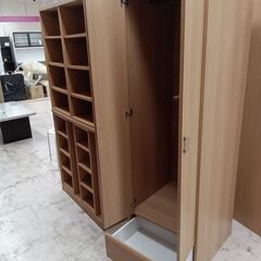 リユースのサカイ栃木店★ジモティ割あり★  ワードローブ ベージュ W56.2×D59.2×H180 クリーニング済み TC10657の画像