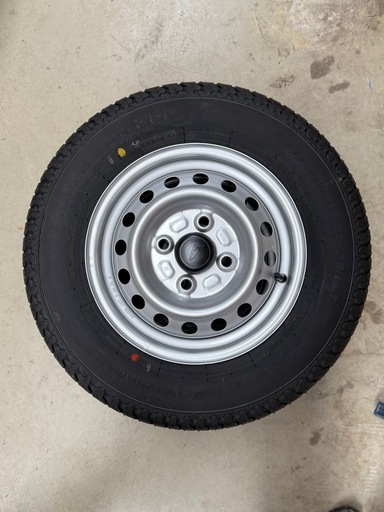 新車外し　軽トラ　タイヤ　ホイール4本セット(145/80R12)　ダイハツハイゼット