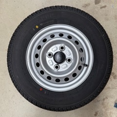 新車外し　軽トラ　タイヤ　ホイール4本セット(145/80R12)　ダイハツハイゼットの画像