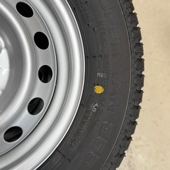 新車外し　軽トラ　タイヤ　ホイール4本セット(145/80R12)　ダイハツハイゼットの画像