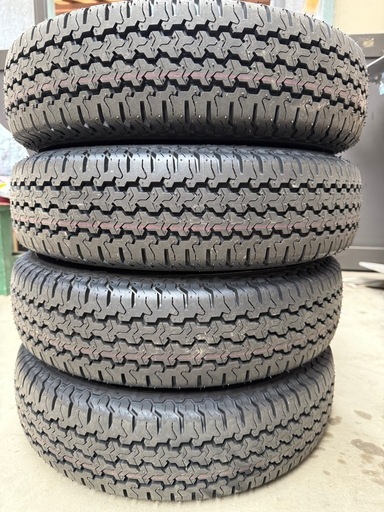 新車外し　軽トラ　タイヤ　ホイール4本セット(145/80R12)　ダイハツハイゼット