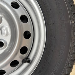 新車外し　軽トラ　タイヤ　ホイール4本セット(145/80R12)　ダイハツハイゼットの画像