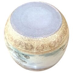 【山水画】大型 陶器鉢 / 火鉢 睡蓮鉢 メダカ鉢 アンティークの画像
