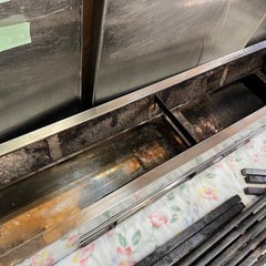 炭火焼き用 焼き鳥台 串焼き台 ステンレス製 コンロ W900 D180 通風口3箇所 中古品 厨房 設備 キャンプ BBQ などに！ ④の画像