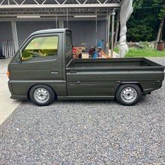 平成8年式！スズキ キャリィトラック！2WD！AC付き！カスタム 街道レーサー BLAXバンパー ツリ目の画像