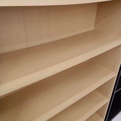 リユースのサカイ栃木店★ジモティ割あり★  本棚 ベージュ W90×D30×H174.5 クリーニング済み TC10661の画像