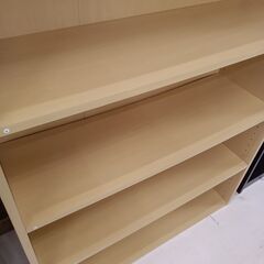 リユースのサカイ栃木店★ジモティ割あり★  本棚 ベージュ W90×D30×H174.5 クリーニング済み TC10661の画像