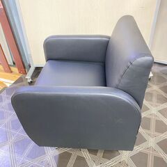 ジ392/ 応接ソファ オフィスソファ 一人掛けソファ PVCレザーの画像