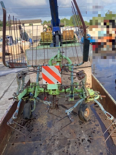 スター ジャイロテッダ MGH2512 トラクター 取付 2連 牧草 集草 反転 撹拌 作業機 ジョイント付 中古 引き取り限定 スター ジャイロテッダ MGH2512 トラクター 取付 2連 牧草 集草 反転