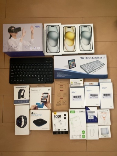 ⭐️スマートリング、スマートウォッチ、ワイヤレスイヤホン、Bluetoothキーボード、モバイルバッテリー、Androidタブレットなどガジェット系アイテム100点以上セット 新品未使用多数⭐️