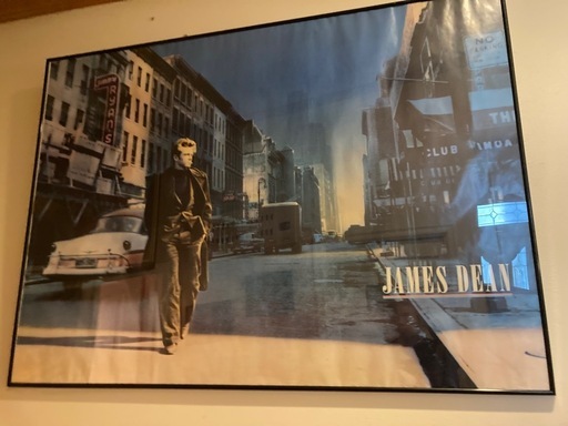 ジェームスディーンの大型ポスター、フレーム付き