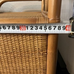 チェスト✨ラタン製5段チェスト収納家具レトロ棚ヴィンテージアンティークラタン置物台茶色の画像