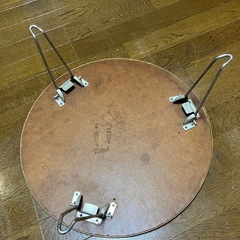 【差し上げます】　昭和レトロ　足折れ　ミニちゃぶ台　直径46cmの画像