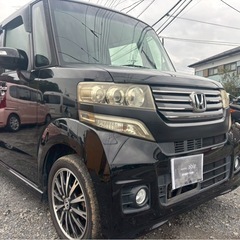 人気のNBOXカスタムターボ！車検2年コミコミ★総額29.8万円★機関良好♪ターボで快適 純正ナビ Bカメラ 両側パワスラ クルコン パドルシフト ETC 内外装良好！お早めに！の画像