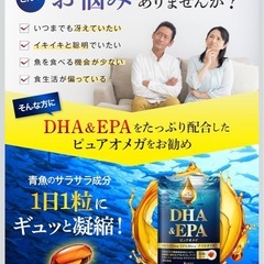【新品】DHA EPA オメガ3 サプリ 30日分 オメガ3脂肪酸 魚油 18種の無添加の画像