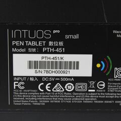 Wacom/intuos Pro Sサイズ/PTH-451/ペンタブレット/板タブ ④の画像